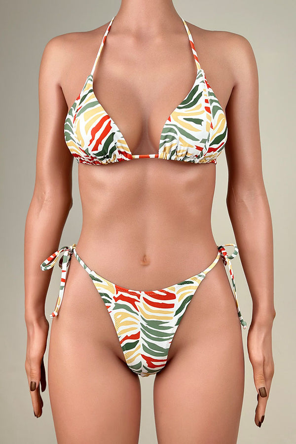 Playful Lettuce Trim Low Waist Brazilian Cheeky Scrunch Bikini