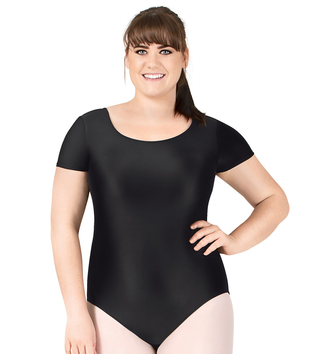 Theatricals Plus Size Short Sleeve Leotard For Women 