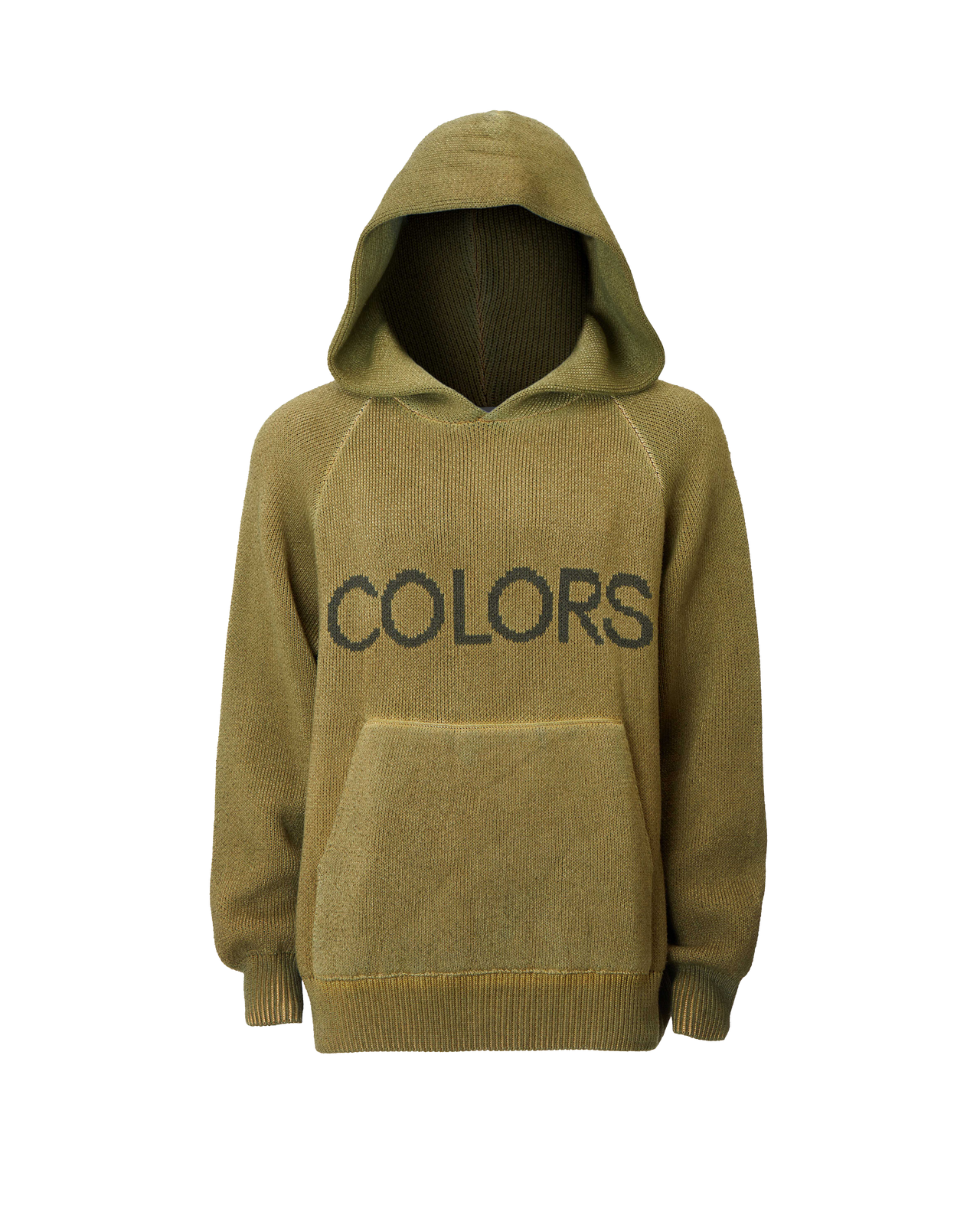 Khaki Logo Knit Zip-Hoodie - COLORS