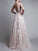 A-Line/Princess V-neck Floor-Length Tulle Sleeveless Applique Dresses TPP0001449