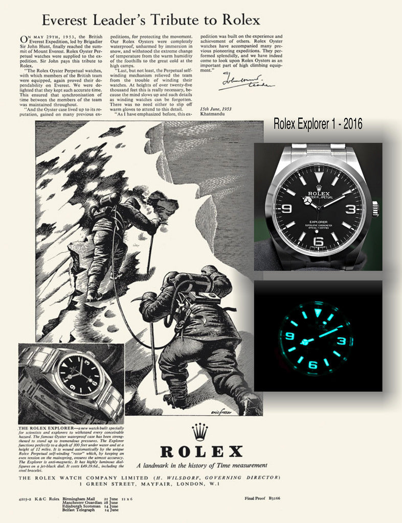 rolex explorer ad