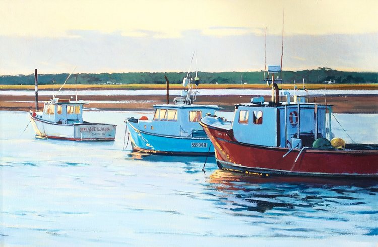 Boats at Sunset, Seabrook, NH - Adsum