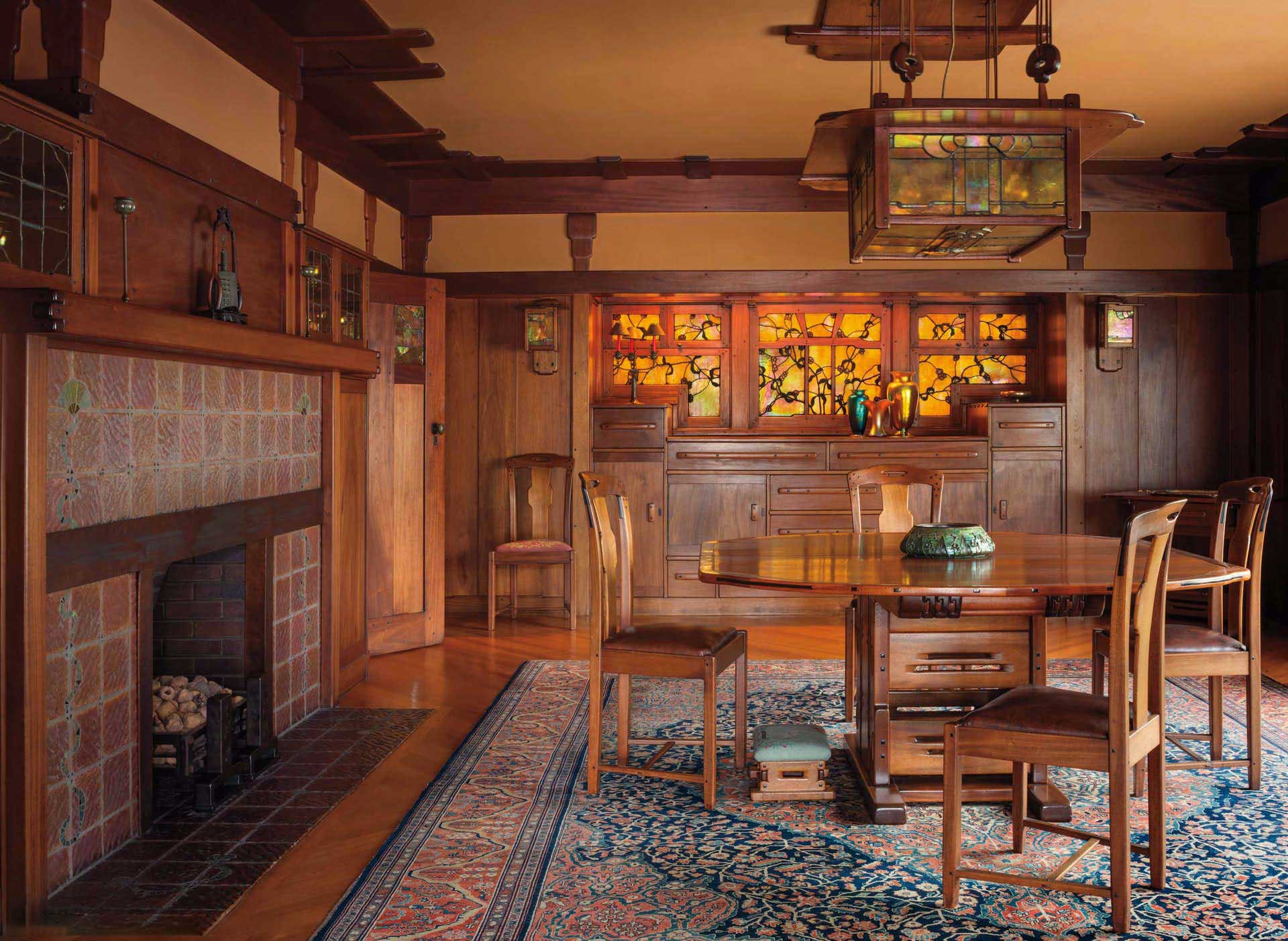 Gamble House Dining Room, Greene and Greene - Adsum