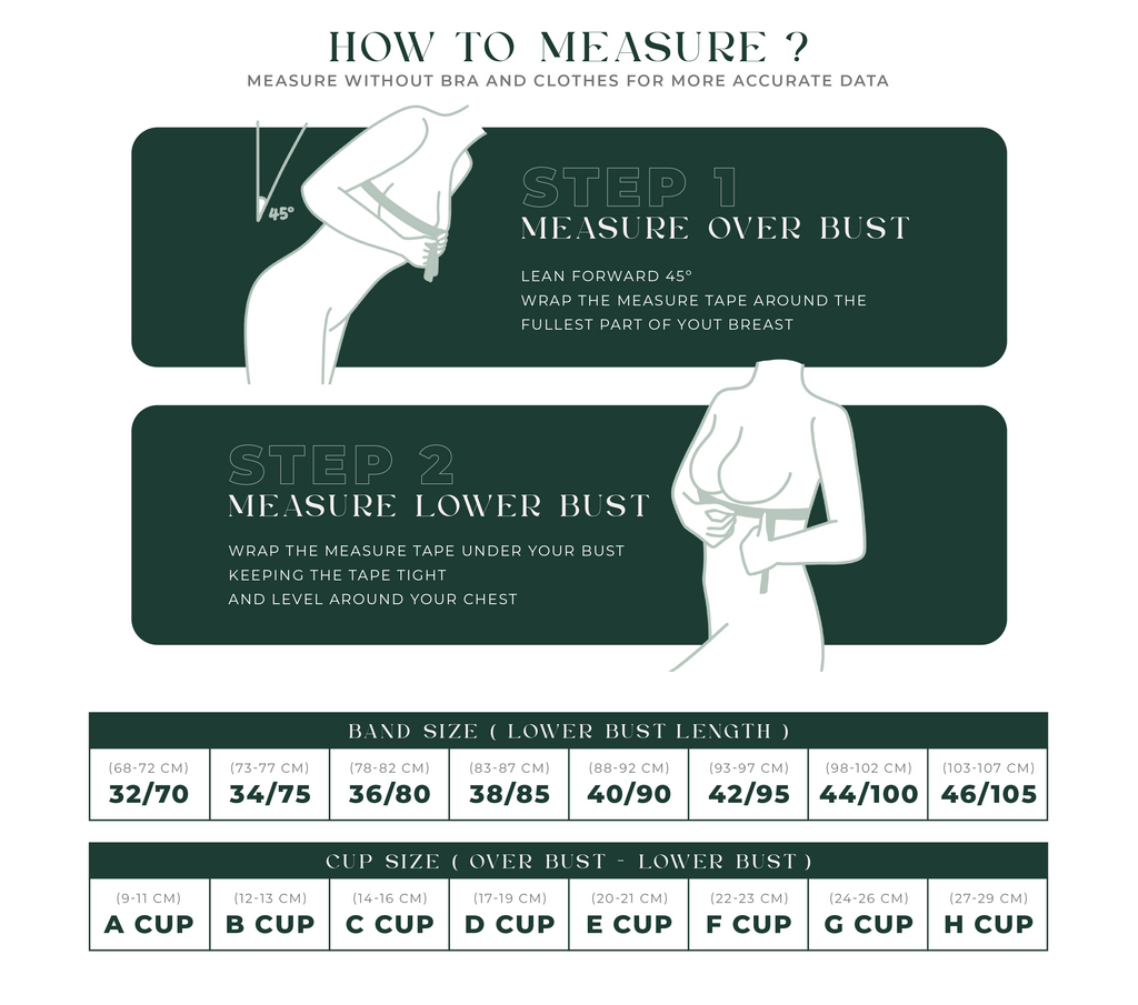 Dearie Bust Cup Size Measurement