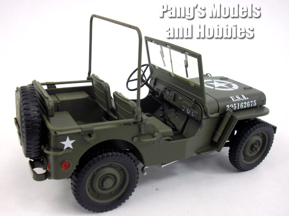 Willys MB 1/4 Ton Army Truck Jeep 1/18 Scale Diecast