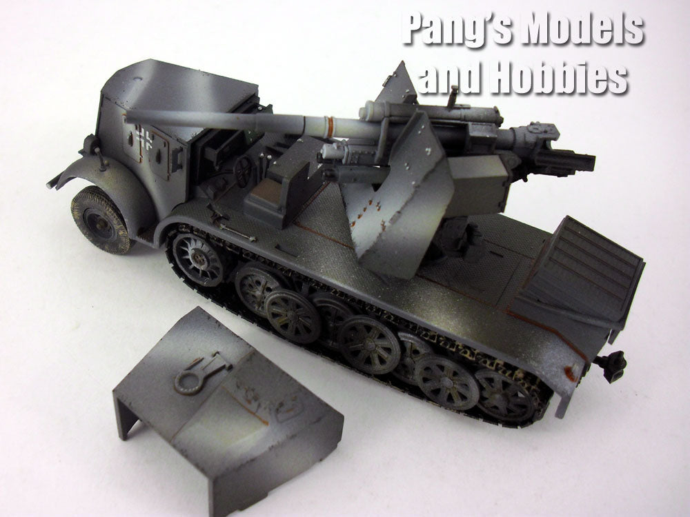 Sonderkraftfahrzeug Sd.Kfz. 8 Special Motorized Vehicle 8 Half Track with 88mm Flak 1/72 Scale Model by PMA