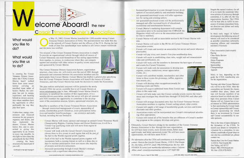 Tribune Newsletter Brochure – SailInfo boatbrochure.com