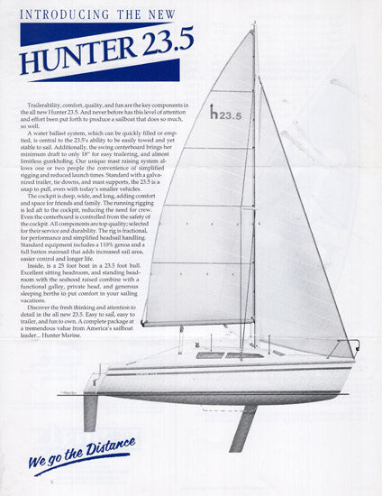 hunter 23.5 sailboat data