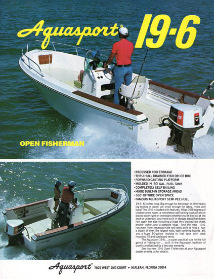 Aquasport 19 6 Open Fisherman Brochure Sailinfo I Boatbrochure Com