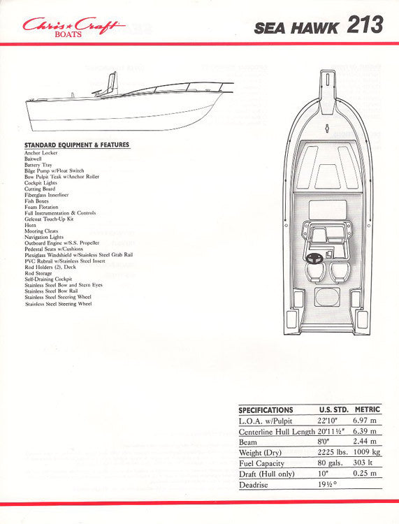 Chris Craft Sea Hawk 213 Brochure – SailInfo I ... silverton wiring diagram 