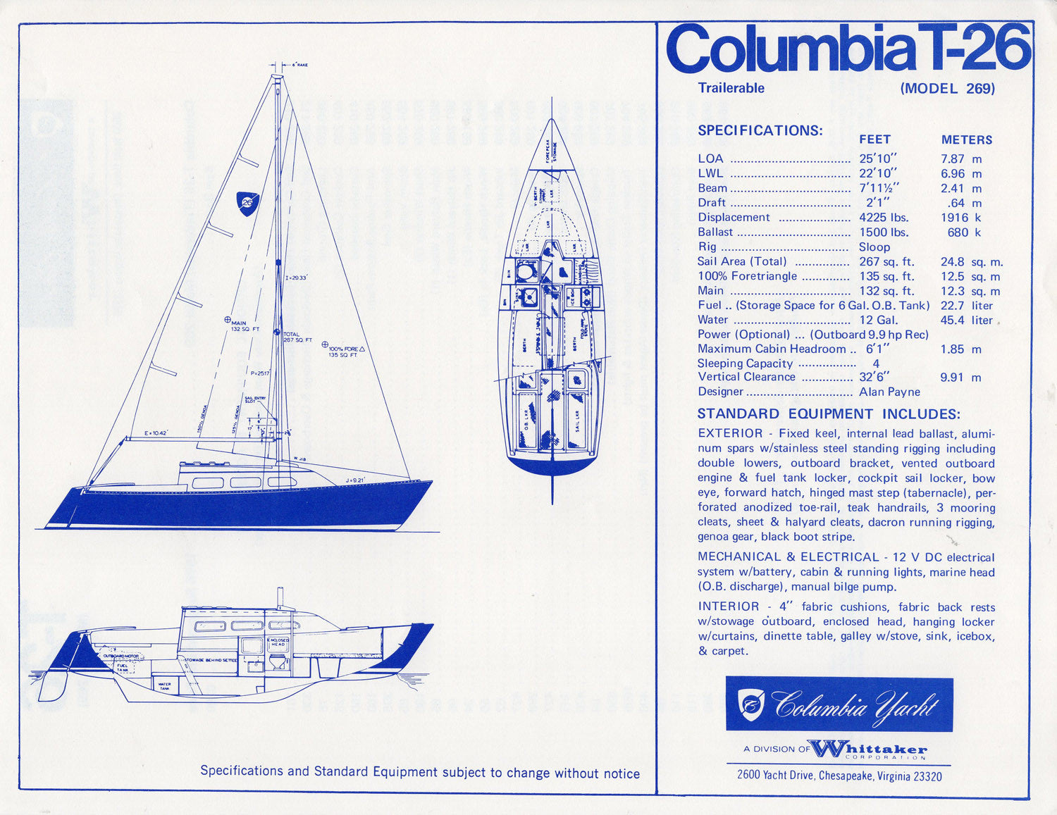 columbia t26 sailboat review