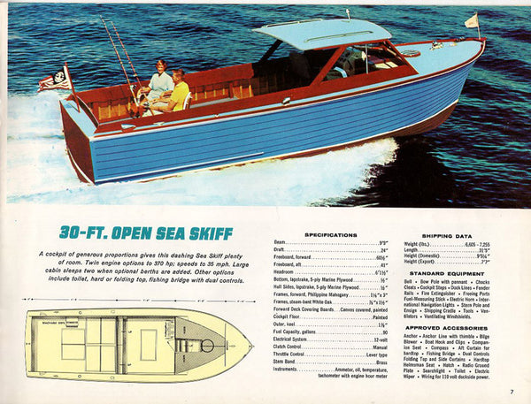 Chris Craft 1961 Sea Skiff Brochure â€