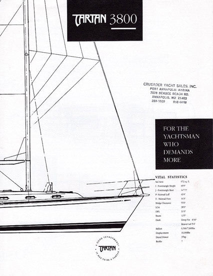 tartan 3800 sailboat data