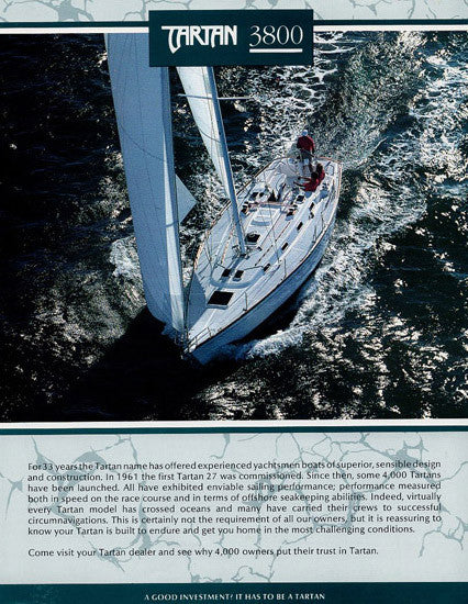 tartan 3800 sailboat data