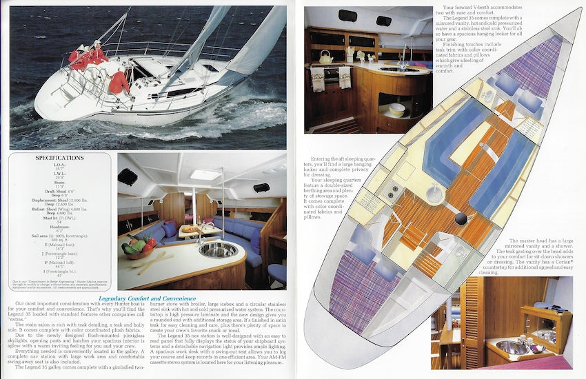 Hunter 35 Legend Brochure Sailinfo I Boatbrochure Com