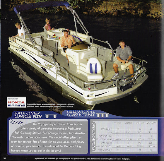 2008 voyager pontoon boat