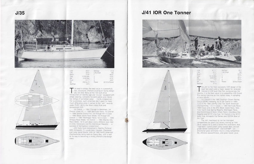 J Boats 1985 Brochure Sailinfo I Boatbrochure Com