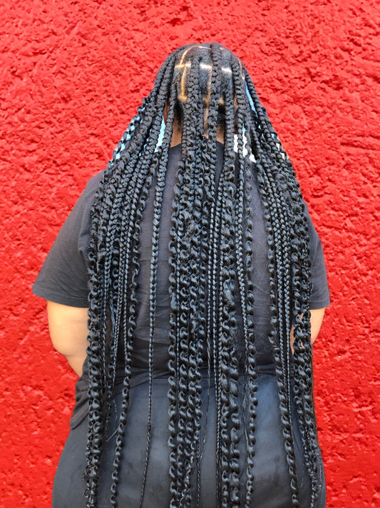 Knotless heart tribal goddess braids – Dolamo Hair