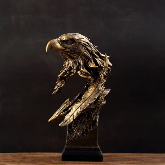 Falcon - Lion head art statue