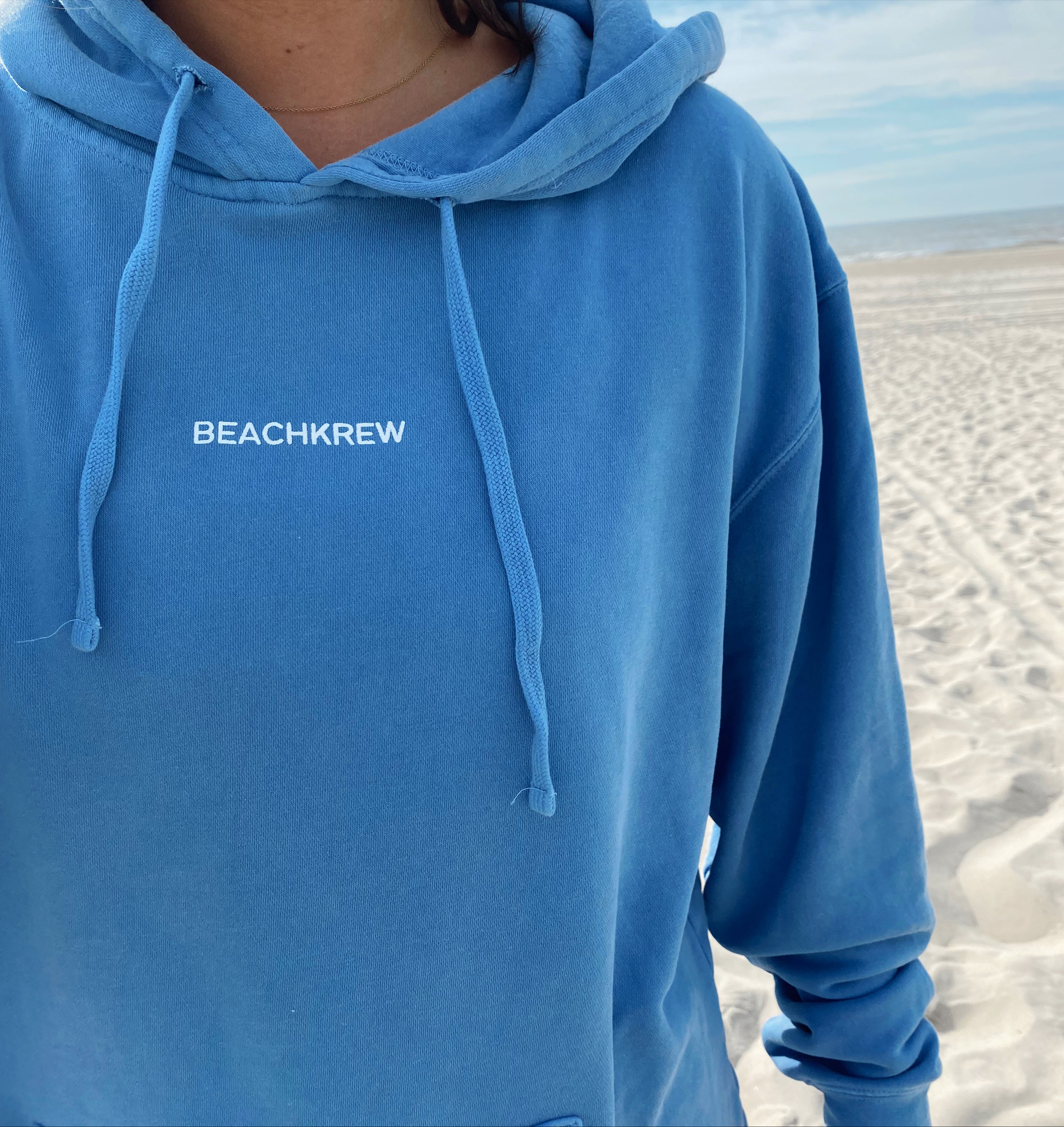 MORE BEACH DAYS LIGHT BLUE HOODIE beachkrew