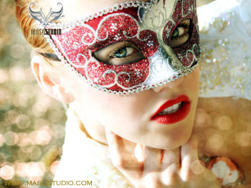 red lace masquerade masks