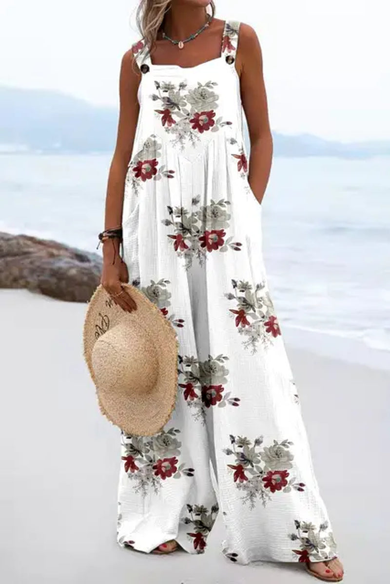 New European & American Women's Summer Ethnic Style Printed Jumpsuit - Image 17