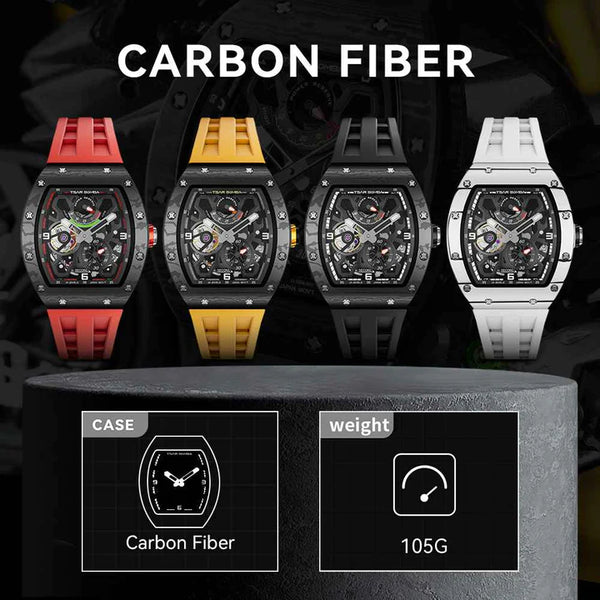 Official Tsar Bomba TB8212CF Carbon Fibre Top G Watch