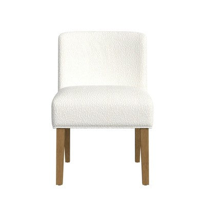 Upholstered Dining Chair Cream Boucle - HomePop - Secondipity