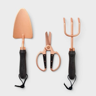 New - Hilton Carter Garden Tool Kit 3pc Gardening Tool Sets Copper Finish - Secondipity