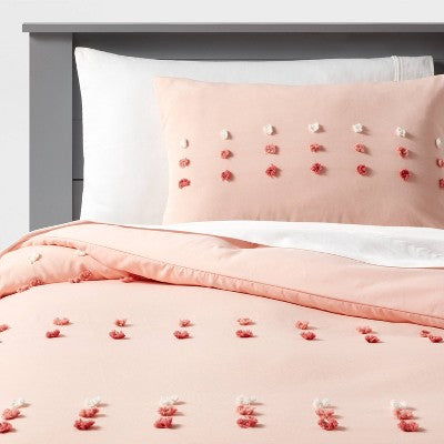 New - Full/Queen Pom Kids' Duvet Cover Pink - Pillowfort - Secondipity