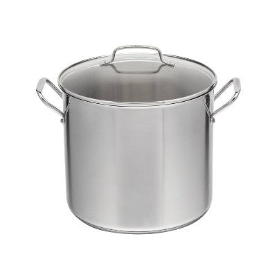 Open Box - Cuisinart 16qt Stainless Steel Stock Pot with Cover Silver Cuisinart