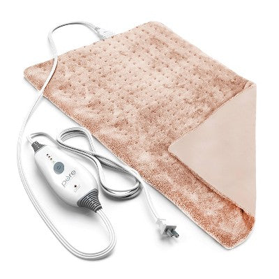 Open Box - Pure Enrichment PureRelief Deluxe Heating Pad - 12" x 24" - Mauve - Secondipity