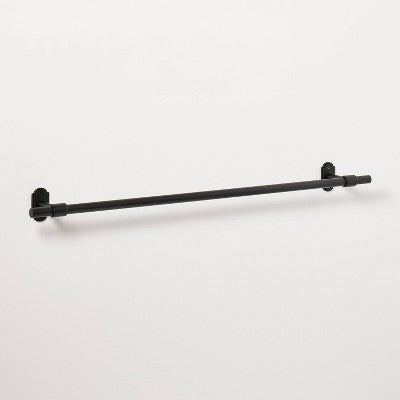 New - 24" Classic Metal Towel Bar Black Finish - Hearth & Hand with Magnolia - Secondipity