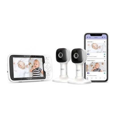 Hubble Connected Nursery Pal Cloud 5" Smart HD Twin Baby Monitor with Night Light - Secondipity