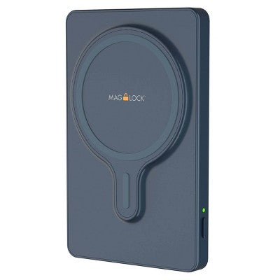 myCharge Maglock 3k 3000mAh/12W Wireless Charger + USB-C Power Bank - Blue - Secondipity