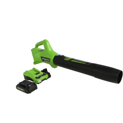 24V 2Ah Power All Axial Battery Powered Blower USB Battery and Charger Included - Greenworks Greenworks