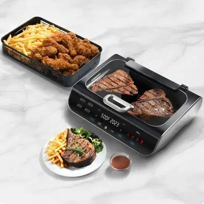 Gourmia FoodStation 5-in-1 Smokeless Grill & Air Fryer with Smoke-Extracting Technology - Secondipity