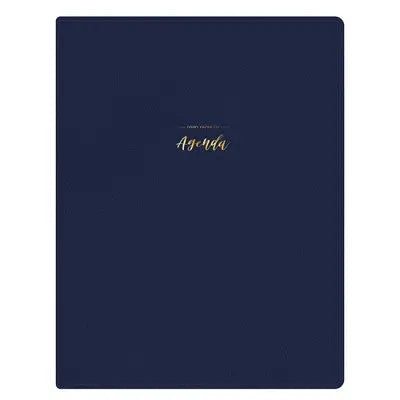 2023 Planner 8.5"x11" Weekly/Monthly Faux Leather Wirebound Navy - Ivory Paper Co - Secondipity