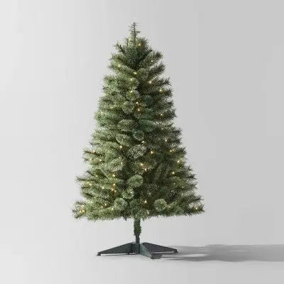 Open Box 4.5' Pre-lit Virginia Pine Artificial Christmas Tree Clear Lights - Wondershop - Secondipity