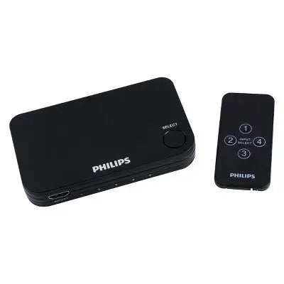 Philips 4 Port 2.2 HDMI Switch with Remote - Black - Secondipity