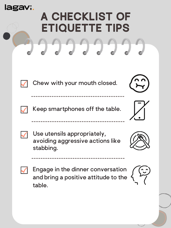 A checklist of etiquette Tips