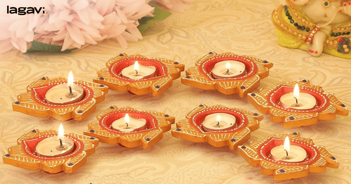 Decorate clay diyas Diwali Decoration Ideas