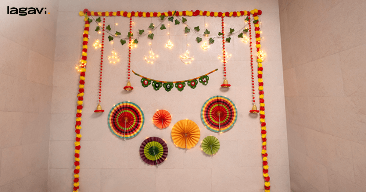 Diwali themed wall art Diwali Decoration Ideas