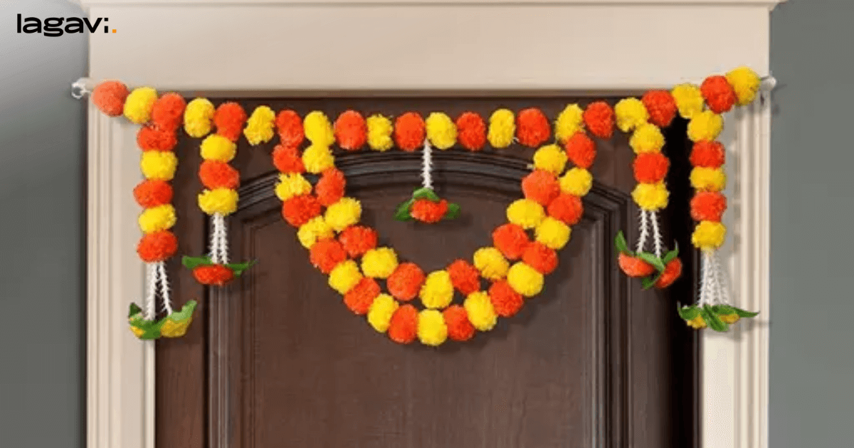 Marigold garlands Diwali Decoration Ideas