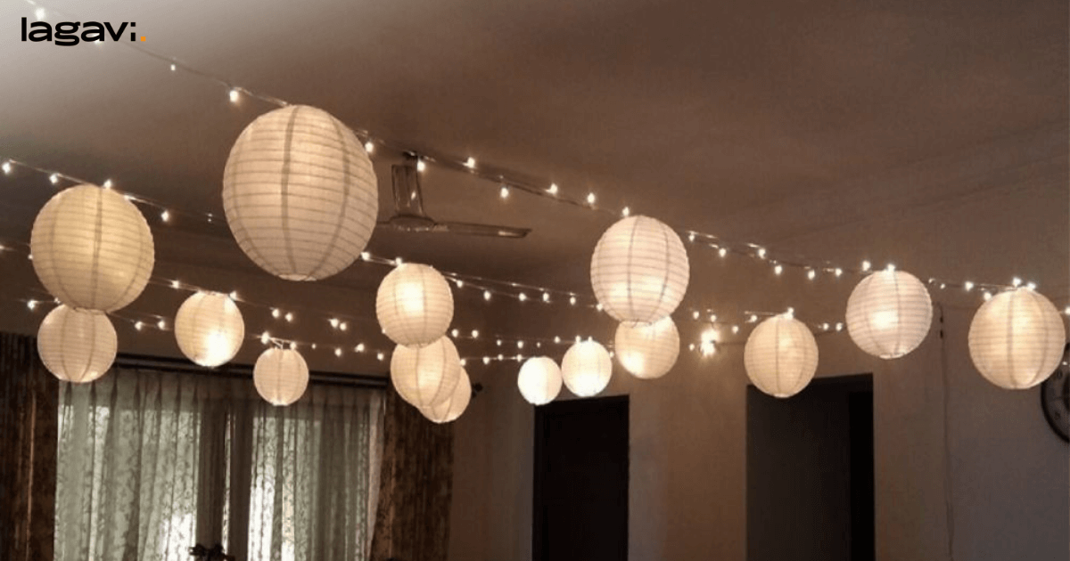 Paper lanterns Diwali Decoration Ideas