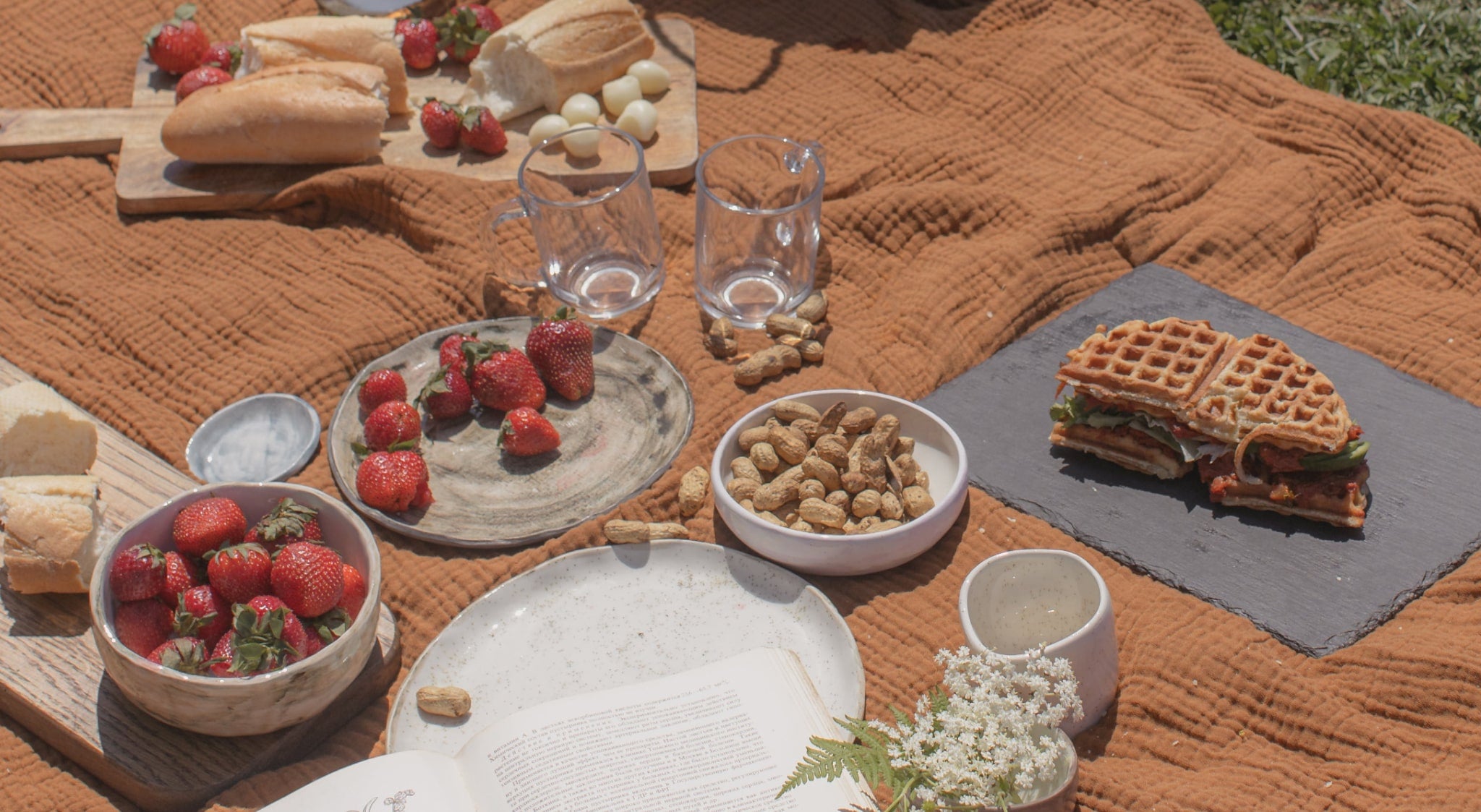 An image showcasing  table spread for BBQs, picnics