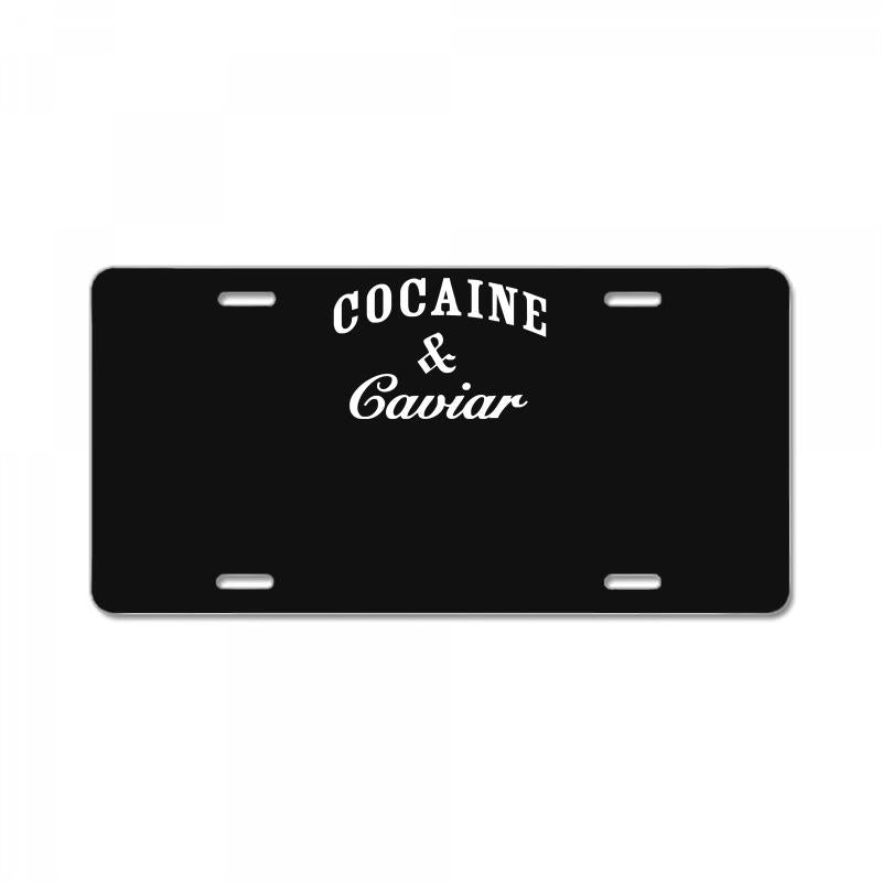 cocaine and caviar   mens hoodie cocain License Plate