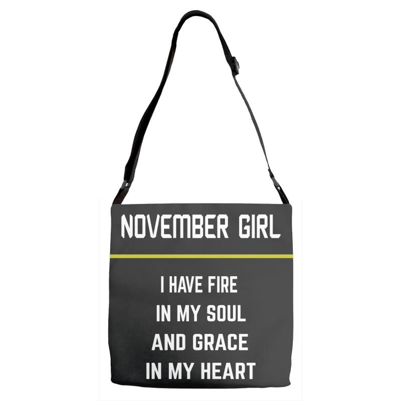 November Girl Adjustable Strap Totes