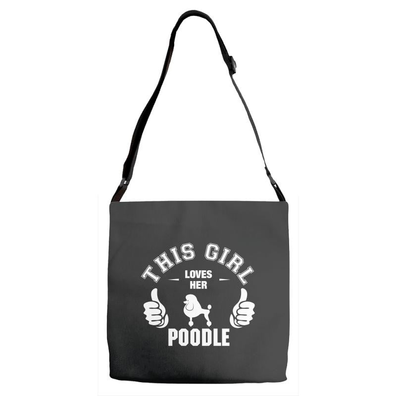 This Girl Loves Poodle Adjustable Strap Totes