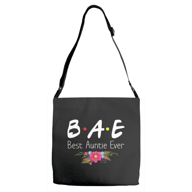 Bae Best Auntie Ever Friends Tv Show Parody Adjustable Strap Totes